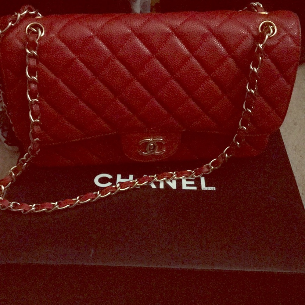 Chanel caviar leather